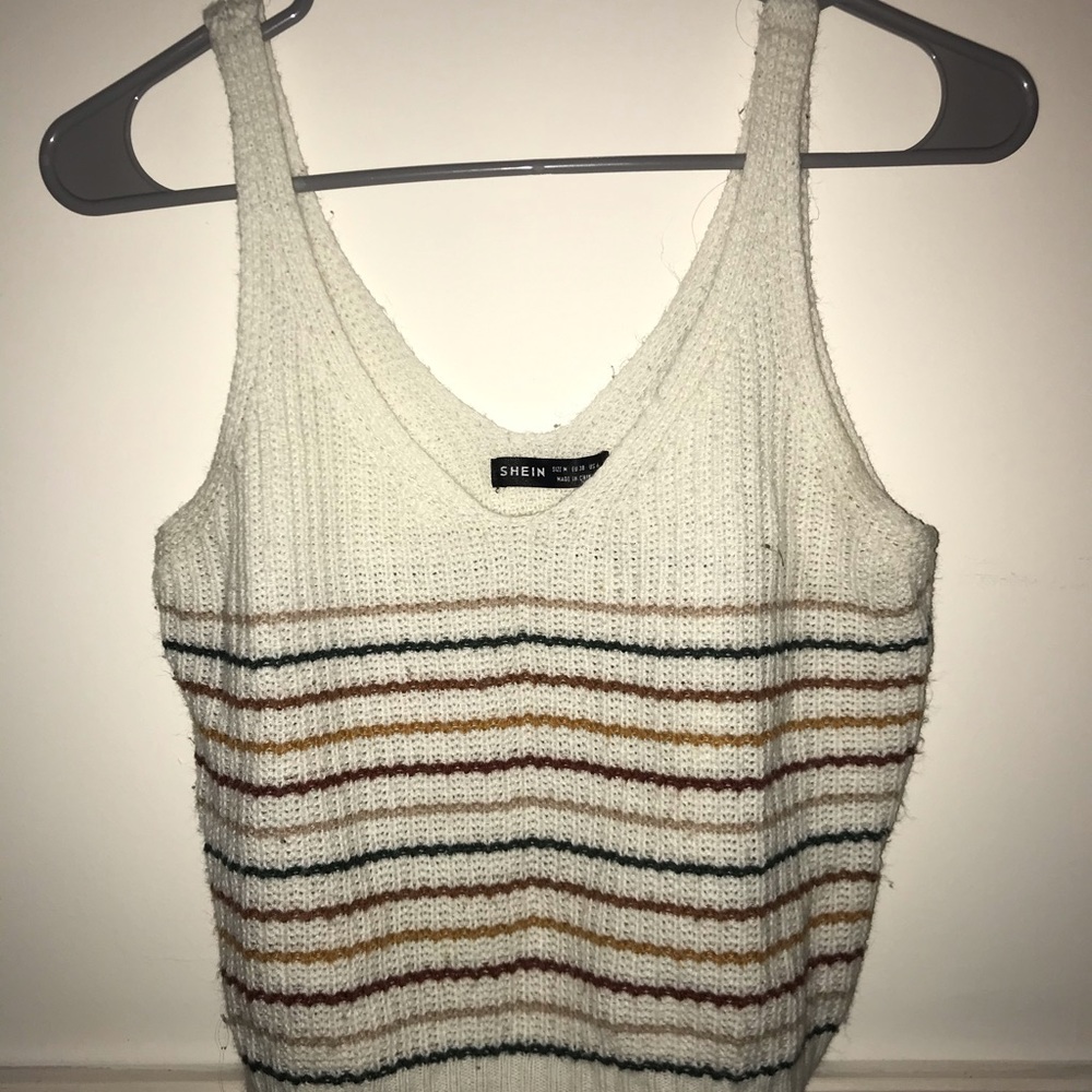 Cropped sweater tank top